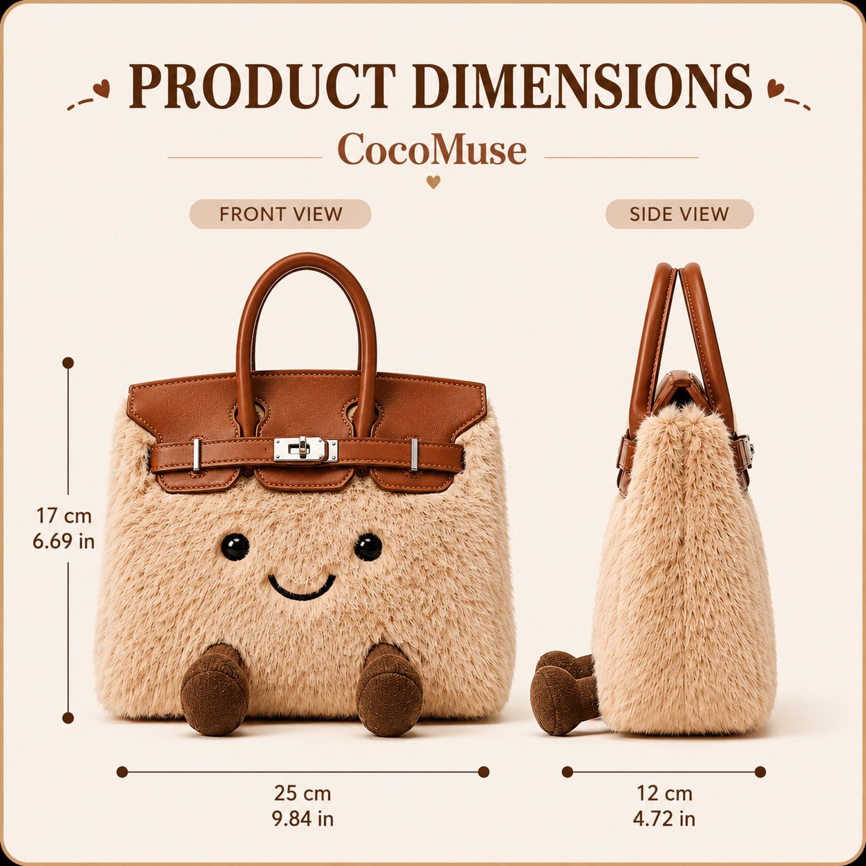 CocoMuse™ - Fuzzy Birkin Bag